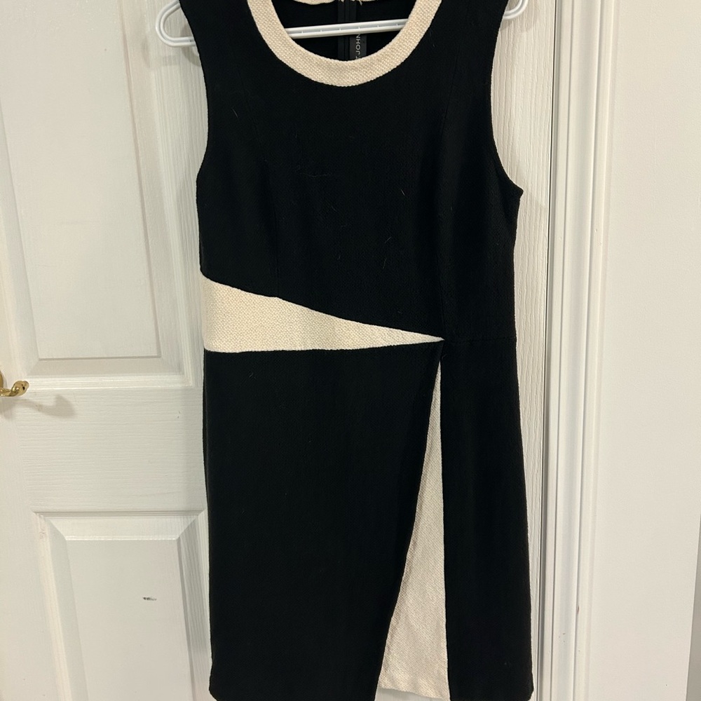 St. John Black and Cream Dress